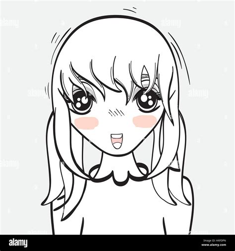 Anime Surprised Happy Woman Stock Vector Image And Art Alamy