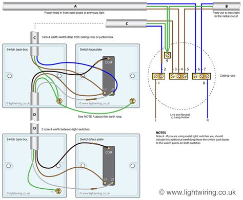 2 Way Lighting Circuit Light Wiring