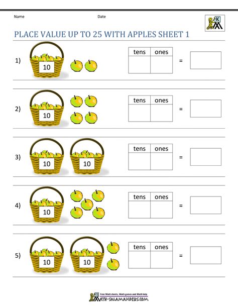 Place Value Worksheets For Kindergarten