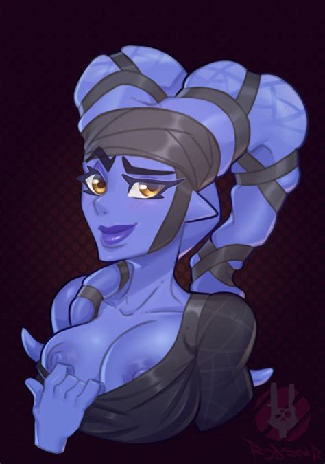 Rule 34 Aayla Secura Areolae Breasts Female Female Only Looking At