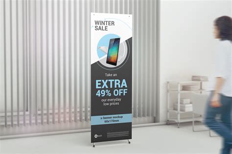 X Stand Banner Mockups