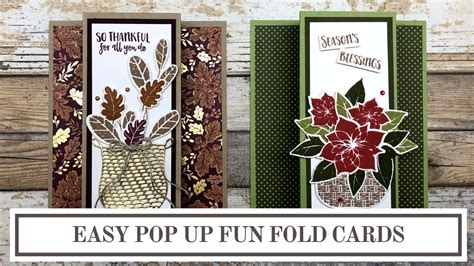 Fun Fold Pop Up Card Seasons Blessings Stampin Up Youtube
