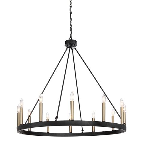 Free shipping* more like this cora 11 wide brushed nickel mini pendant. Jadyn 12 - Light Candle Style Wagon Wheel Chandelier ...