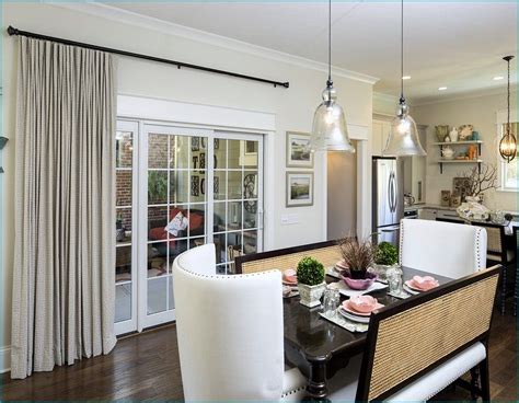 Sandwiched between the panes of glass, narrow blinds or cellular shades raise and lower and tilt at the flip of a switch. Window Treatments For Sliding Glass Doors Ideas | Den ...