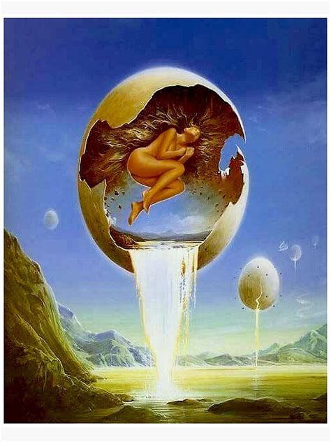BIRTH Vintage Dali Surreal Egg Print Poster By Posterbobs Redbubble