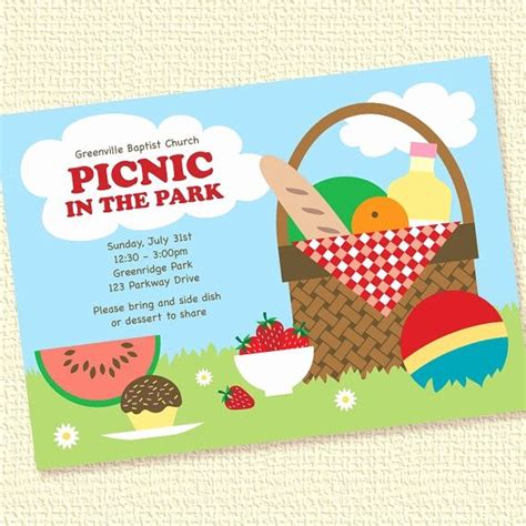 Free Printable Picnic Invitation Template Lovely 67 Best Picnic Cards