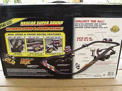 Nascar slot car race in my backyard. Tyco NASCAR Super Sound
