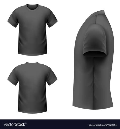 Realistic Black T Shirt Royalty Free Vector Image