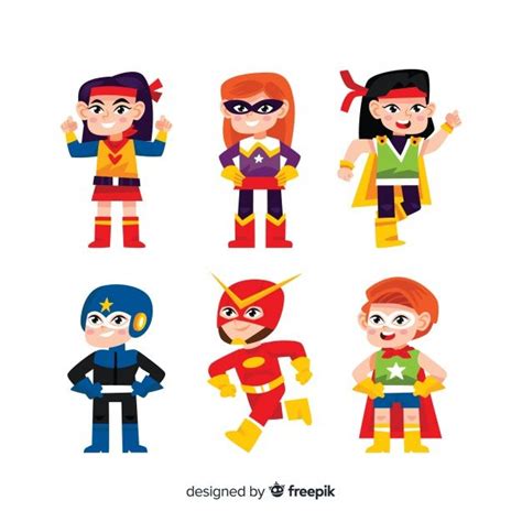 Download Superhero Kids Set For Free In 2020 Superhero Kids
