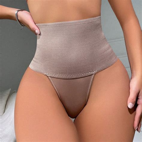 Seamless High Waist Women Thongs Abdomen Hip Lift Briefs Tummy Control Body Shaping Underwear