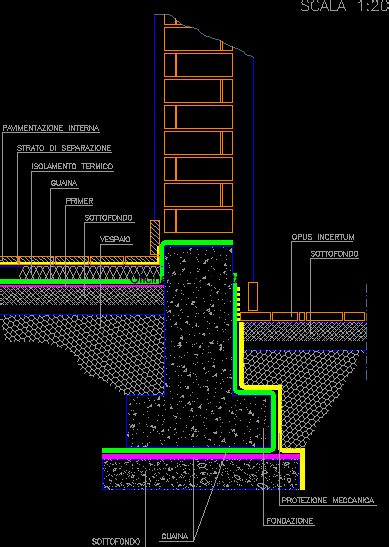 Foundation Foundation Wall Dwg Detail For Autocad • Designs Cad
