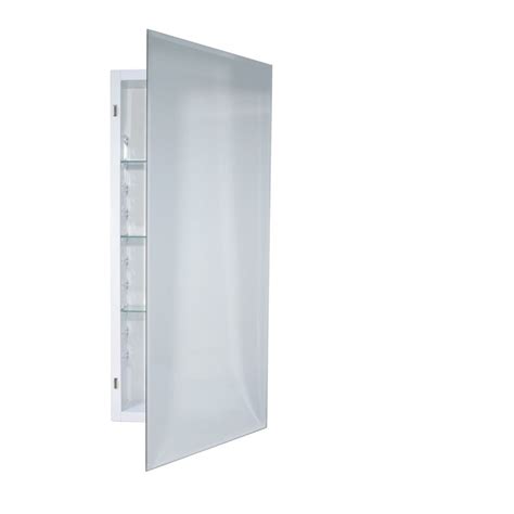 Zenith products zpc corporation prism beveled white medicine cabinet. Lowes.com would like a 16" x 36" recessed frameless ...