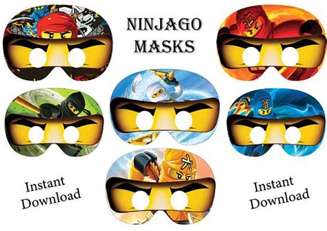 Instant Download 6 Printable Ninjago Masks You Want To Make Your