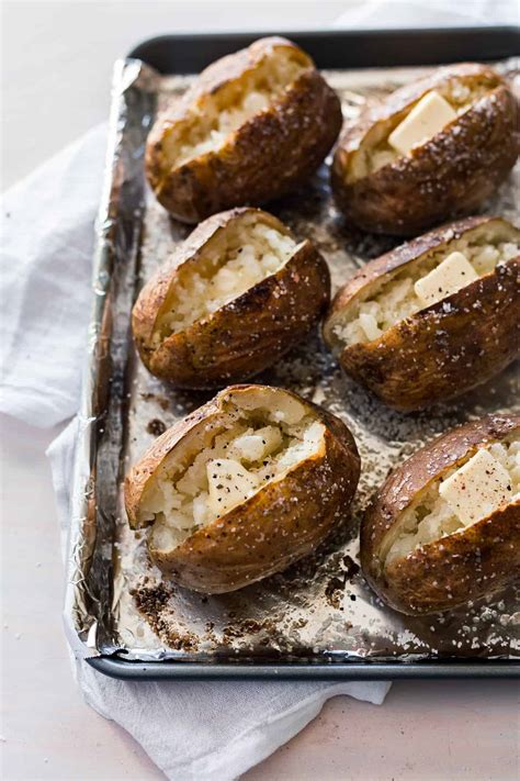 We recommend baking potatoes at 400 degrees f for about an hour. How to Bake a Potato | The Secret to Perfectly Baked Potatoes
