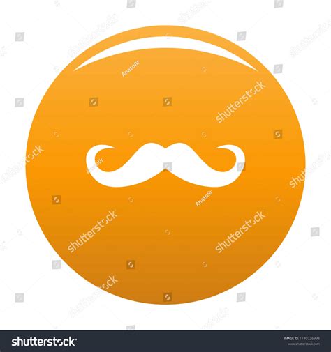 Handlebar Mustache Icon Simple Illustration Handlebar Stock Vector
