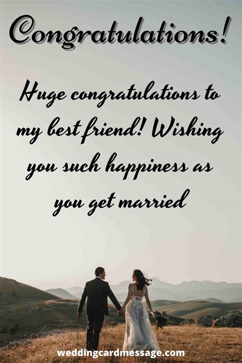 Heartfelt Wedding Wishes For Your Best Friend Wedding Card Message