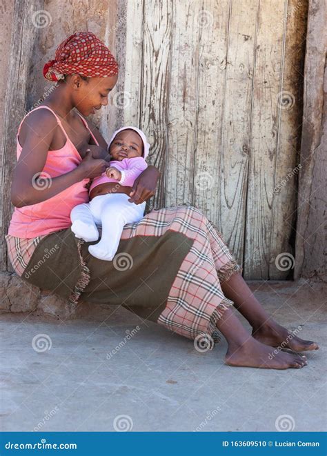 African Mother Breastfeeding Stock Photo Image Of Parent Scarf