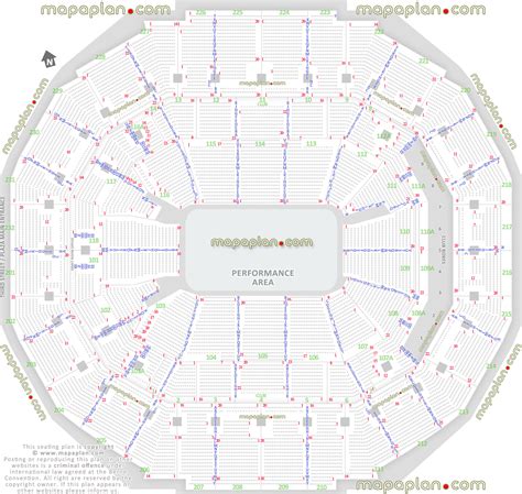 Memphis FedExForum seating chart - Performance area for shows, half