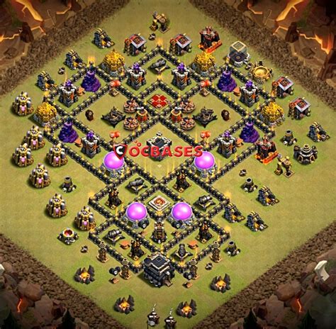 These all bases which i will share with you are trophy bases, and these bases perform really well for me. Coc Th 9 Terkuat 2018 - Laco Blog
