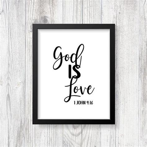 God Is Love Scripture Art Print Bible Verse Art Print 1 John 4 16