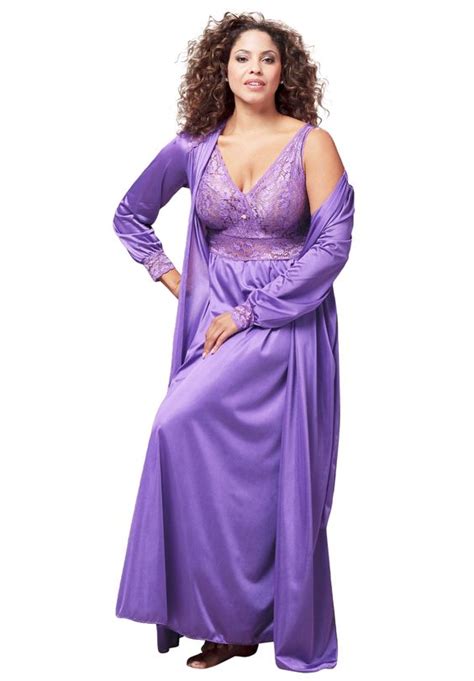Plus Size Satin Nightgowns Attire Plus Size