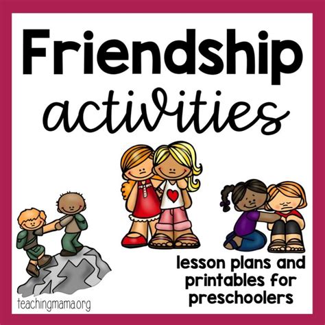 Friendship Lessons For Kindergarten