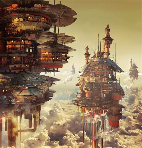 Artstation Clusters In The Sky Anthony Brault Fantasy Concept Art