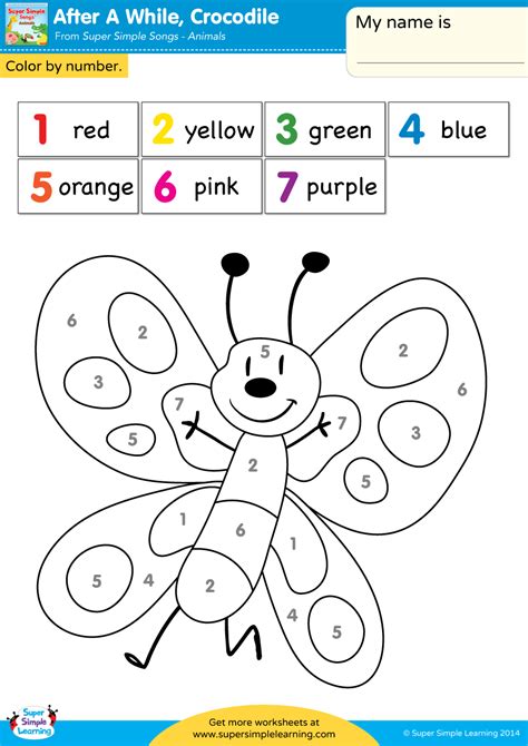 Colour The Numbers Worksheet