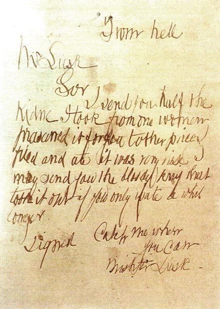 Letter From Jack The Ripper Famous Serial Killers Ripper Street You
