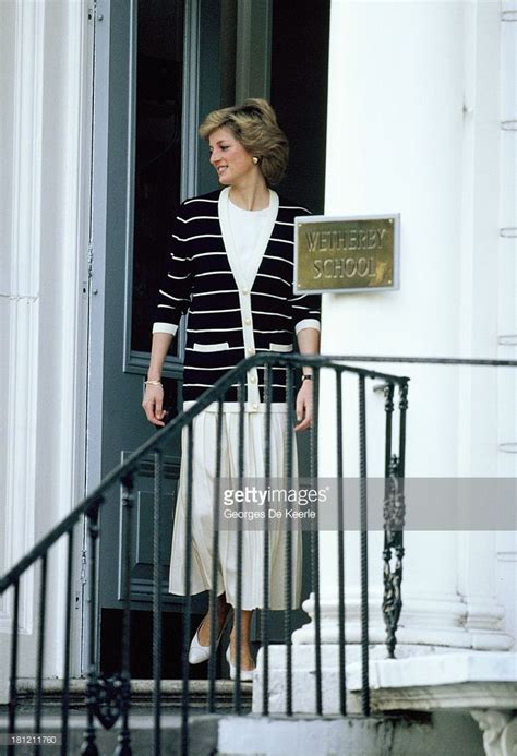 Diana Princess Of Wales At Prince Williams School Wetherby School