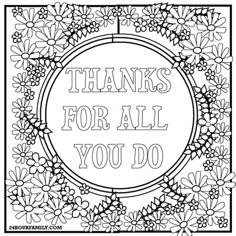 Thank You Coloring Pages For Children