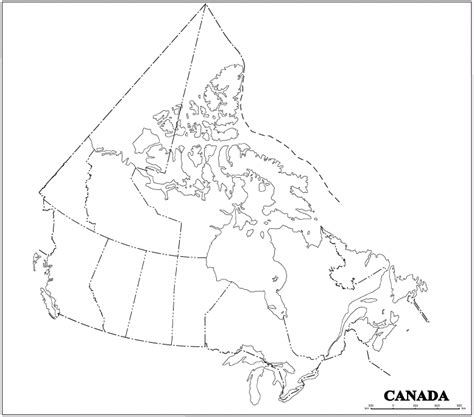 Blank Map Of Canada For Kids