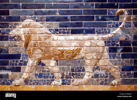 Lion In Glazed Ceramic From The Processional Way Of Ishtar Gate