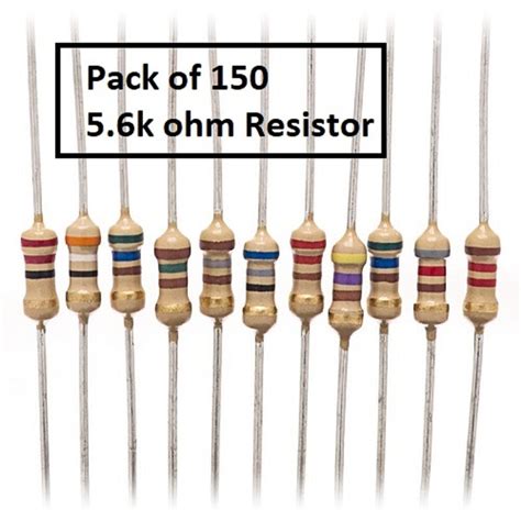 Pack Of 150 56k Ohm Resistor 5k6 Resistor 1 By 4w