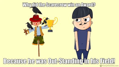 Why Did The Scarecrow Win An Award Funny Kid Jokes