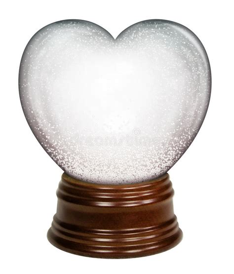 Heart Snow Globe Stock Illustration Illustration Of Dome 29963995