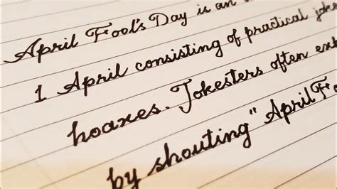 Know About April Fools Day Cursive Handwriting Cursivewriting