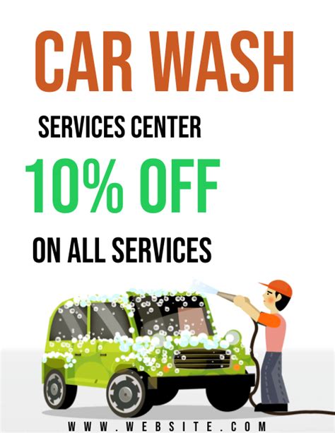 Panfleto De Lavagem De Carro De Modelo | PosterMyWall