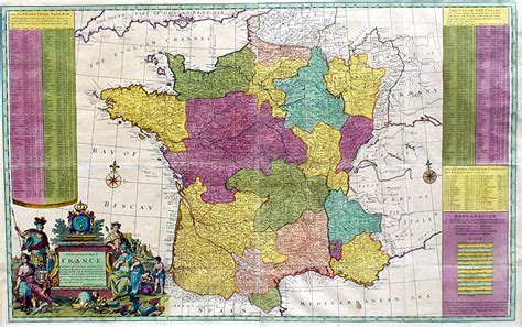 Map Of France C 1715 Moll M 12639 175000 Antique