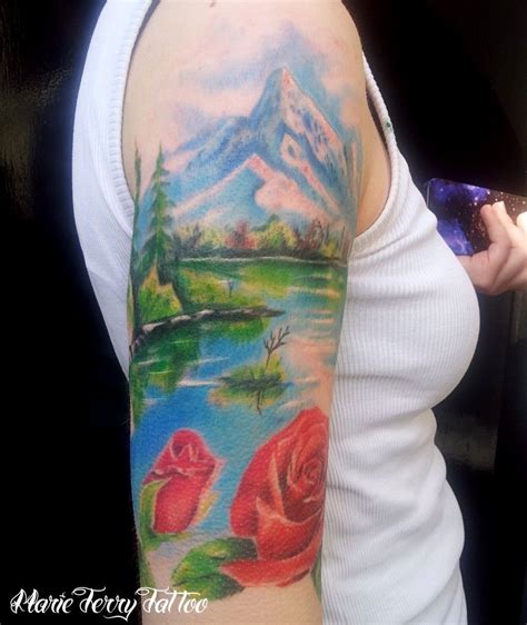 Pin By Samantha Ingram On Artsy Landscape Tattoo Tattoos Mountain