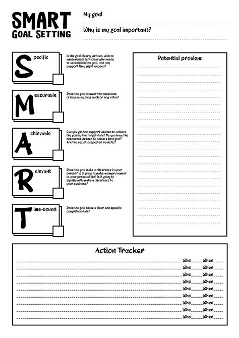 30 Printable Goal Setting Worksheet Worksheets Decoomo