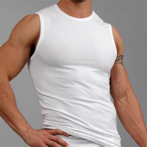 Free Shipping Mens Cotton Crew Neck Sleeveless T Shirts Muscle Tees