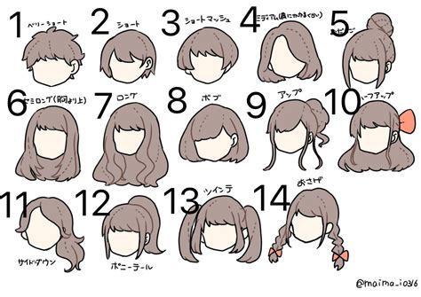 An Anime Characters Hair Styles For Different Types Of Hair Including