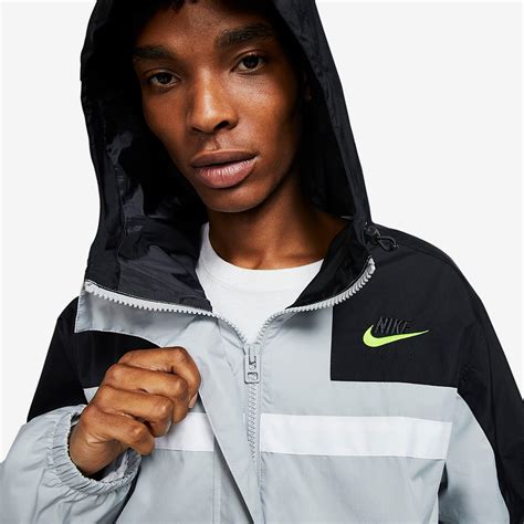 Nike Sportswear Air Jacket Woven Lt Smoke Greyblack Mens Clothing