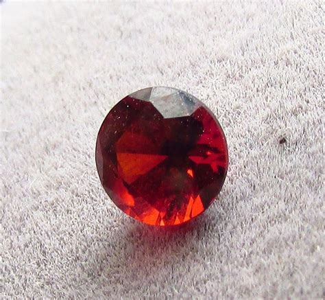 075 Ct Natural Untreated Tanzania Red Zircon Gemstone 55 Mm Round