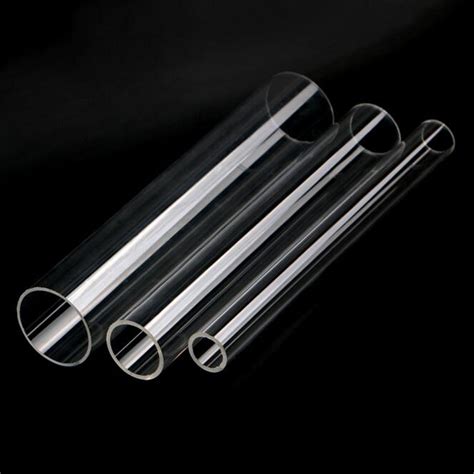 6 35mm Diameter Transparent Clear Acrylic Plastic Tube Pipe 25cm Long