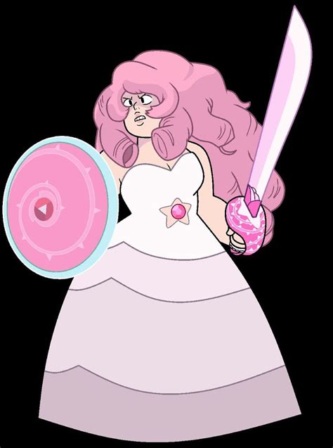 Rose Quartz From Steven Universe With Her Sword And Shield Rose