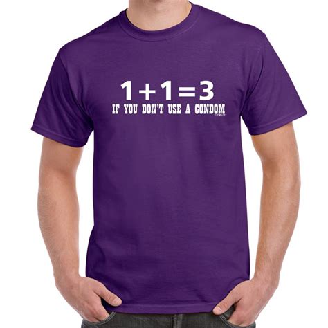 Mens Funny Sayings Slogans T Shirts 113 If U Dont Use A Condom Tshirt Ebay
