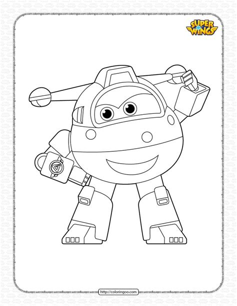 Printable Super Wings Jett Coloring Page