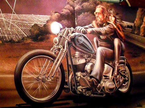 David Mann Easyriders Mulholland Drive Classic Motorcycle Art Art